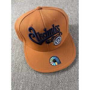 Akademiks Akdmks Fitted Hat 7 1/8 Burnt Orange Flat Brim Deadstock Y2K